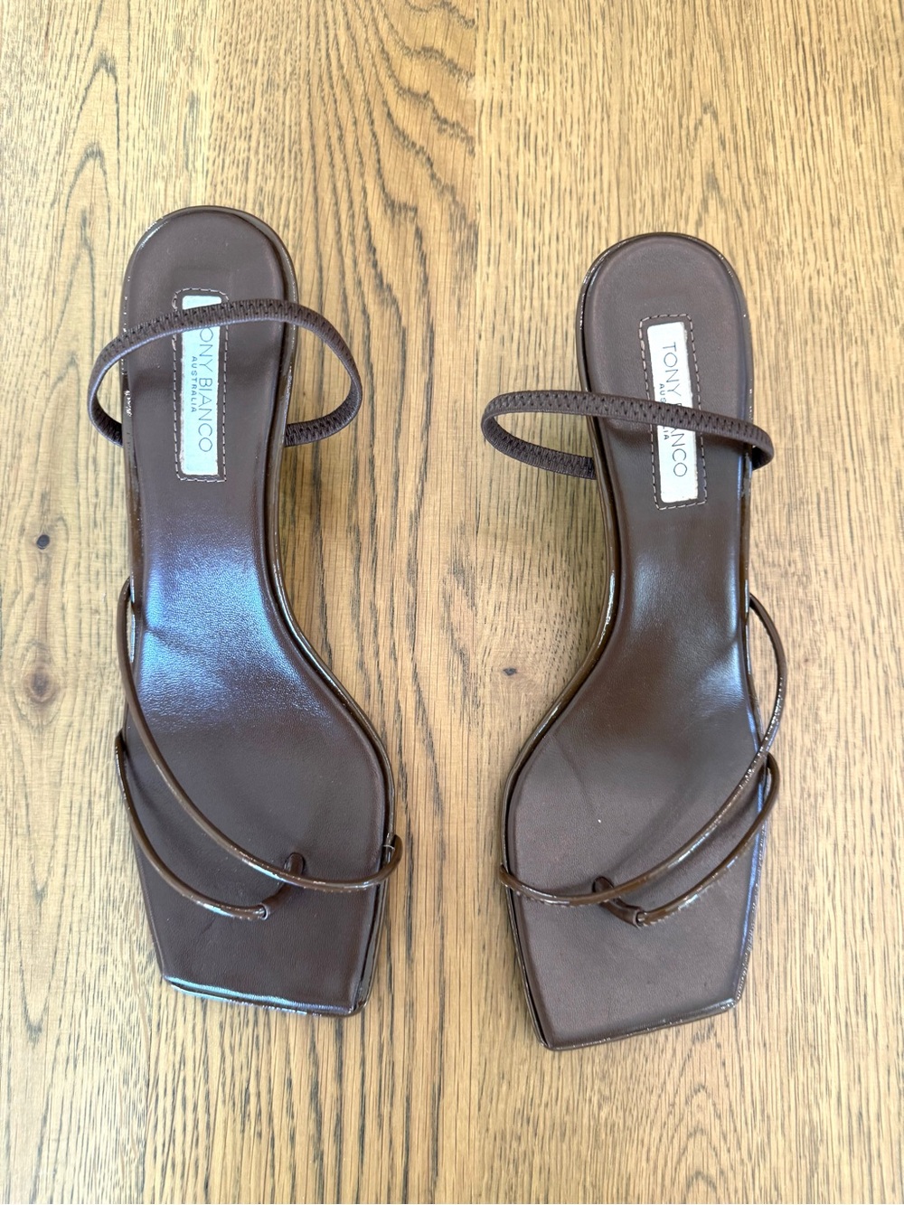 Tony Bianco Ruma Brown Kitten Heel Sandals NIB Sz 9 - Picture 5 of 16